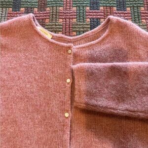 Sézane Gaspard Rosewood Button-Up Cardigan